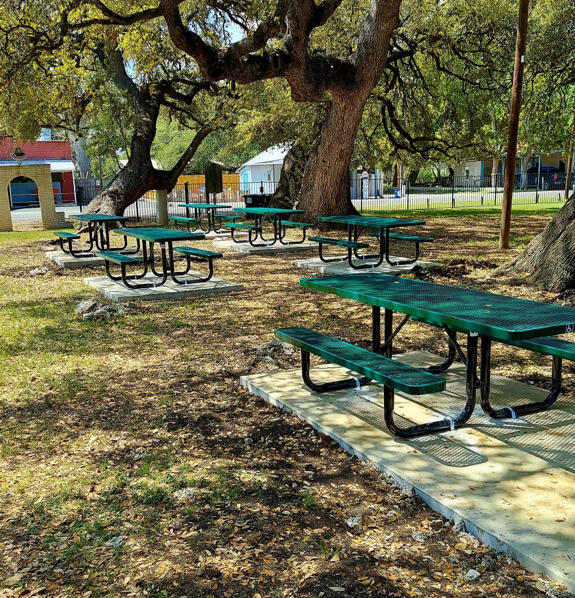 New picnic tables