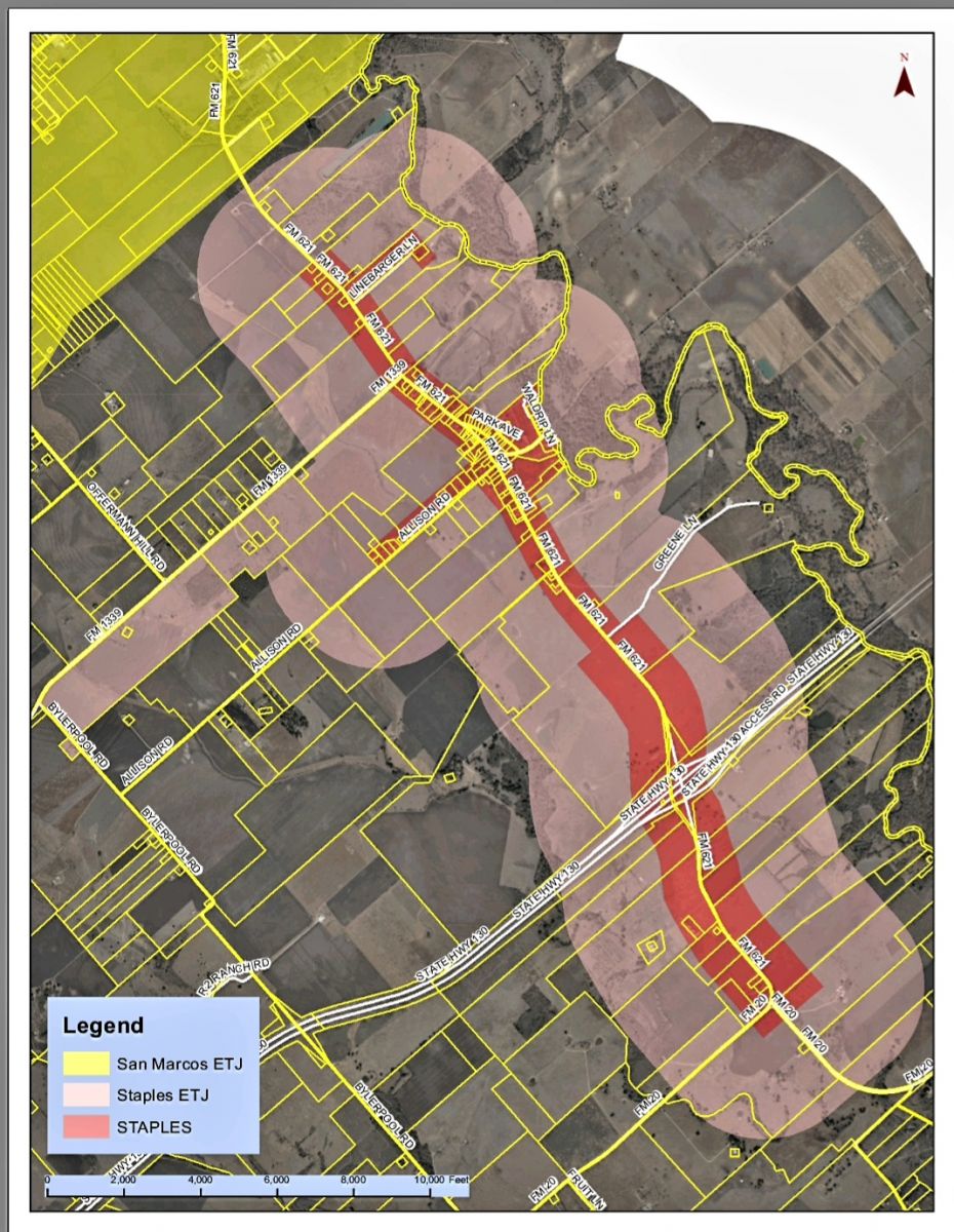 Staples City Map